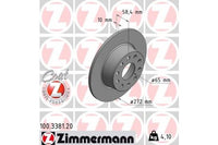 Rotor Disc, ZIMMERMANN, 5Q0 615 601, 100.3381.20, AUDI (069833)