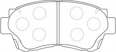 NIBK, Brake Pad, A-322K, PN1228, AKEBONO