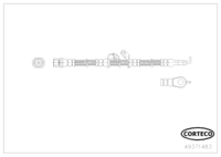 Brake Hose for TOYOTA, Length 750mm, Material: EPDM Rubber