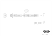 Brake Hose, CORTECO, OEM 462108H515, Article number 4 9 3 7 4 4 2 3, NISSAN (118653)