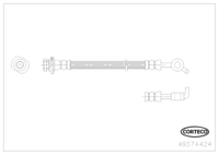 Brake Hose, CORTECO, OEM 46210JD610, Article number 4 9 3 7 4 4 2 4, NISSAN (118654)