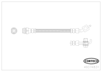 Brake Hose, CORTECO, OEM 30793956, Article number 4 9 3 7 4 8 3 1, VOLVO (118669)