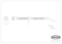 สายเบรค CORTECO OEM 4709839 หมายเลขสินค้า 4 9 3 7 4 8 3 3, OPEL (118671)