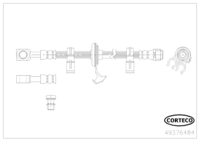 สายเบรค CORTECO OEM 1634200948 หมายเลขสินค้า 4 9 3 7 6 4 8 4, MERCEDES-BENZ (118692)