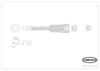 Brake Hose, CORTECO, OEM 13237788, Article number 4 9 3 7 6 4 8 6, OPEL (118694)