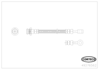 สายเบรค CORTECO OEM 71768083 หมายเลขสินค้า 4 9 3 7 6 5 6 2, FIAT (118697)
