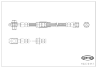 สายเบรค CORTECO OEM 561611701 หมายเลขสินค้า 4 9 3 7 8 4 4 7, VW (118738)