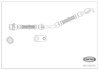 Front Axle Left Brake Hose for TOYOTA, Length 420mm