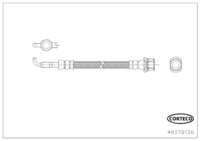 Brake Hose, CORTECO, OEM 90947W2011, Article number 4 9 3 7 9 1 3 6, TOYOTA (Rear Axle, Length: 250mm)