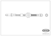 Brake Hose, CORTECO, OEM 2H0611701, Article number 4 9 3 8 4 1 2 5, VW (118825)