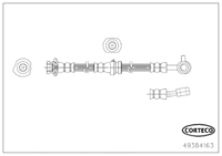 สายเบรค CORTECO OEM 46210EM01A หมายเลขสินค้า 4 9 3 8 4 1 6 3, NISSAN (118833)