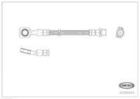 สายเบรค CORTECO OEM 12841243 หมายเลขสินค้า 4 9 3 8 6 9 6 4, SAAB (118868)
