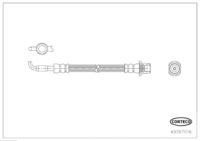 สายเบรค CORTECO, OEM 90947W2038, หมายเลขสินค้า 4 9 3 8 7 0 1 6, TOYOTA (118869)