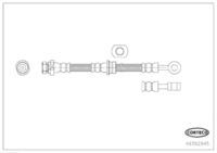 Brake Hose, CORTECO, OEM 587000, Article number 4 9 3 9 2 9 4 5, HYUNDAI (118978)