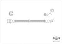 Brake Hose, CORTECO, OEM 9094702D32, Article number 4 9 3 9 2 9 9 3, LEXUS (118980)