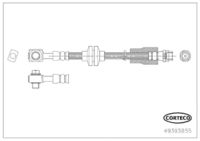 สายเบรค CORTECO OEM 42603873 หมายเลขสินค้า 4 9 3 9 3 8 5 5, OPEL (119005)