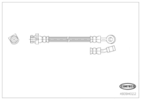 Brake Hose, CORTECO, OEM 587372H350, Article number 4 9 3 9 4 0 2 2, HYUNDAI (119012)