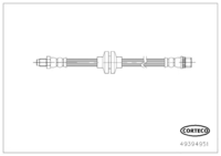 Brake Hose, CORTECO, OEM 462104785R, Article number 4 9 3 9 4 9 5 1, RENAULT (119031)