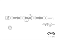 Brake Hose, CORTECO, OEM 90947W2042, Article number 4 9 4 0 1 5 7 3, TOYOTA (119038)
