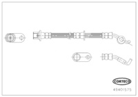 Brake Hose, CORTECO, OEM 90947W2039, Article number 4 9 4 0 1 5 7 5, TOYOTA (119040)