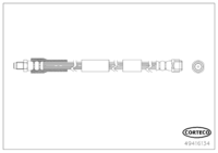 สายเบรค CORTECO, OEM 2054200248, เลขสินค้า 4 9 4 1 6 1 3 4, MERCEDES-BENZ (119247)