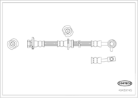 Brake Hose, CORTECO, OEM 462104EA0B, Article number 4 9 4 3 9 7 4 5, NISSAN (119608)