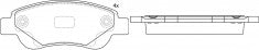 NIBK, Brake Pad, 4253.26, PN1841, CITROEN