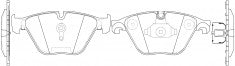 ผ้าเบรค NIBK 34 11 6 775 314, PN0512, BMW (010577)