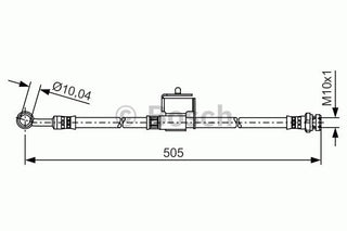 Brake Hose, BOSCH, 58737-1G300, 1987 476 805, HYUNDAI  (020881)
