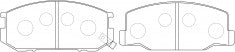 NIBK, Brake Pad, A-238K, PN1217, AKEBONO