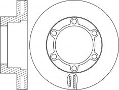 จานโรเตอร์, NIBK, 43512-37060, RN1840V, TOYOTA (018990)