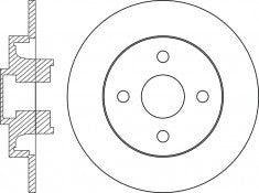 Rotor Disc, NIBK, 1619237980, RN1747H, CITROEN (016947)