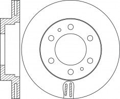 จานโรเตอร์, NIBK, 43512-0K210, RN1945V, TOYOTA (019004)