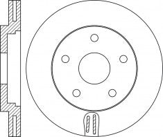 จานโรเตอร์, NIBK, 40206-4BA0A, RN1753V, NISSAN (018521)