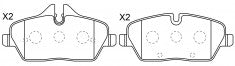 ผ้าเบรค NIBK DB1782 PN0586 BENDIX AUS (016721)