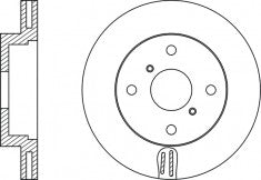 Rotor Disc, NIBK, 43512-20530, RN1484V, TOYOTA (018876)