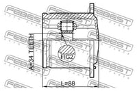 FEBEST CV Joint 4H0 498 103 A 1711-Q5 AUDI