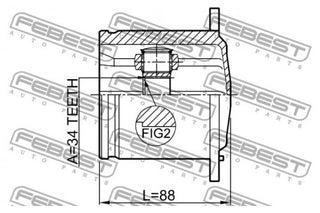 FEBEST CV Joint 4H0 498 103 A 1711-Q5 AUDI