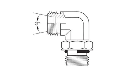 5077L-06-04 | ท่อ 06 มม. (เกลียว M12x1.5) X 1/4" เกลียวนอก SAE ORB (090159)