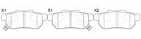 NIBK, Brake Pad, A-207K, PN8206, AKEBONO