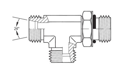 5178L-28-28-16 | 28 mm tube (M36x2.0 thread) DIN X 1" Male SAE ORB (090298)