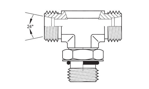 5179L-06-06-04 | ท่อ 06 มม. (เกลียว M12x1.5) DIN X 1/4" เกลียวนอก SAE ORB (090311)