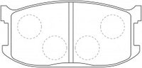 NIBK, Brake Pad, A-93K, PN5070, AKEBONO