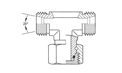 5387L-10 | ท่อ 10 มม. (เกลียว M16x1.5) ข้อต่อสามทาง DIN หมุน ตัวเมีย (090583)