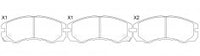 NIBK, Brake Pad, A-386WK, PN4258, AKEBONO
