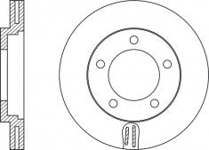 แผ่นโรเตอร์, NIBK, 581294A000, RN1121V, HYUNDAI (017491)