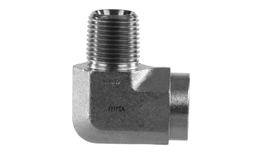 5502-04-08 - 90° Street Elbow, 1/4" NPTF ตัวผู้ x 1/2" NPTF ตัวเมียฟิตติ้งไฮดรอลิก (080088)