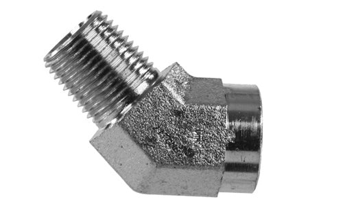 5503-32-32 - 45Â° ข้องอถนน, 2" NPTF ตัวผู้ x 2" NPTF ตัวเมียข้อต่อไฮดรอลิก (080109)
