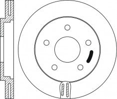 Rotor Disc, NIBK, 561950B, RN1057V, BENDIX (016921)