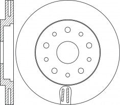 Rotor Disc, NIBK, 51767383, RN1754V, ALFA ROMEO (009510)